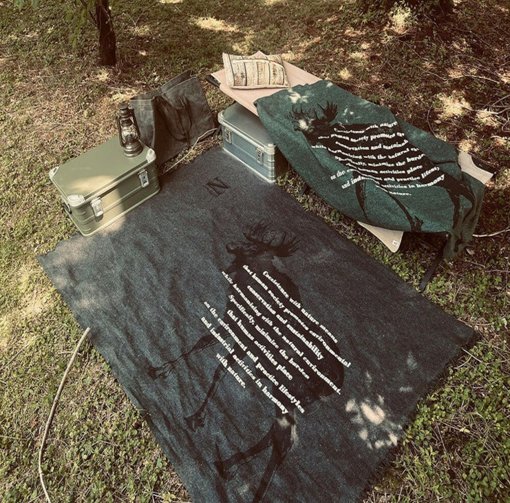 NATURE HACKER リサイクルウール ブランケット ラグマット