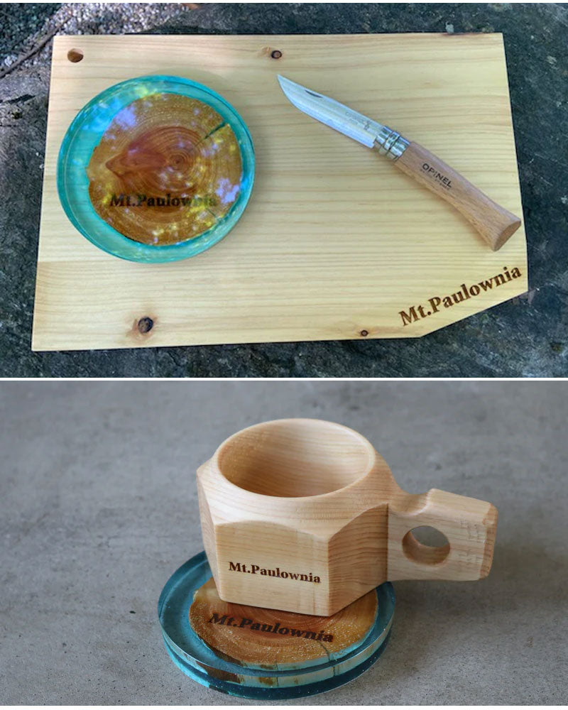 Mt.Paulownia マウントポローニア WOOD&RESIN COASTER ウッドアンドレジンコースター
