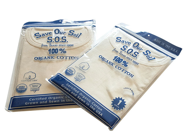 SOS from Texas Ladys Short Sleeve Scoop Tee Natural