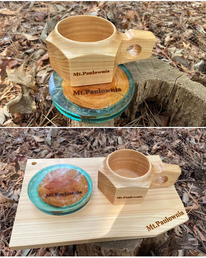 Mt.Paulownia マウントポローニア WOOD&RESIN COASTER ウッドアンドレジンコースター