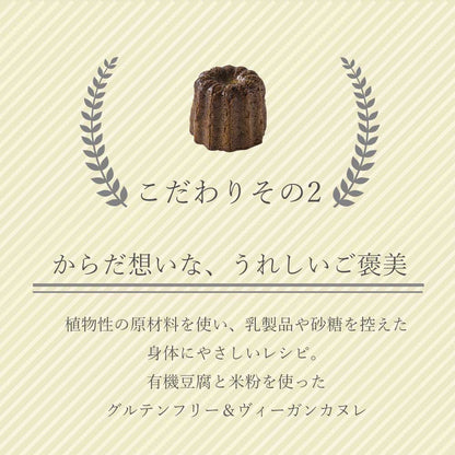 PEACE CAFE HAWAII ピースカフェハワイ  Peaceful Canele（ピースフル カヌレ）10個セット 乳製品不使用 グルテンフリー プラントベース＆ヴィーガン