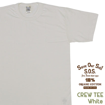 SOS from Texas Mens Short Sleeve Crew Tee Natural