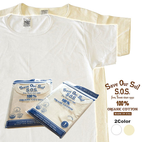 SOS from Texas Ladys Short Sleeve Scoop Tee Natural