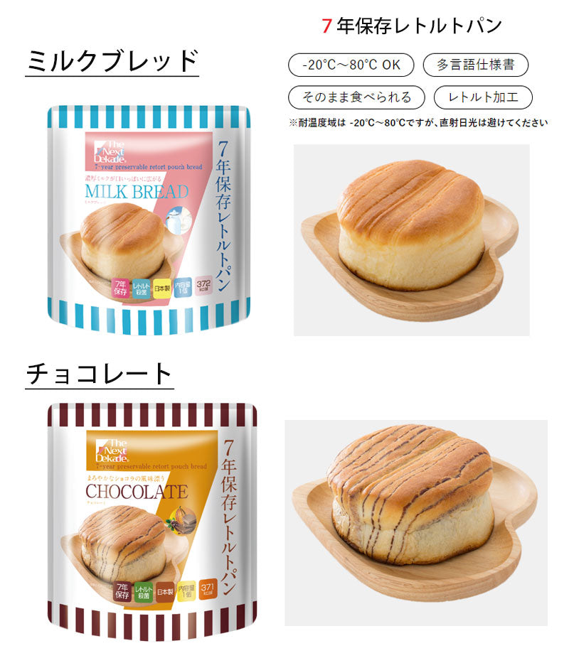 The Next Dekade 7年保存レトルト食品白飯6点＋7年保存レトルトおかず3種2セット（計6点）＋7年保存レトルトパン4種1セット＋7年保存野菜コンソメスープ2袋（6点）＋ファイアレスヒーター3袋＋10年保存水500ml8本 3日分セット